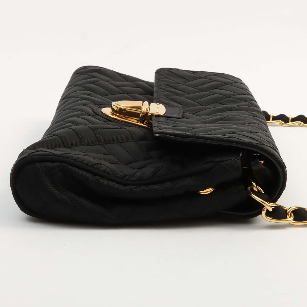 Nylon Logo Plate 2-Way Bag Black