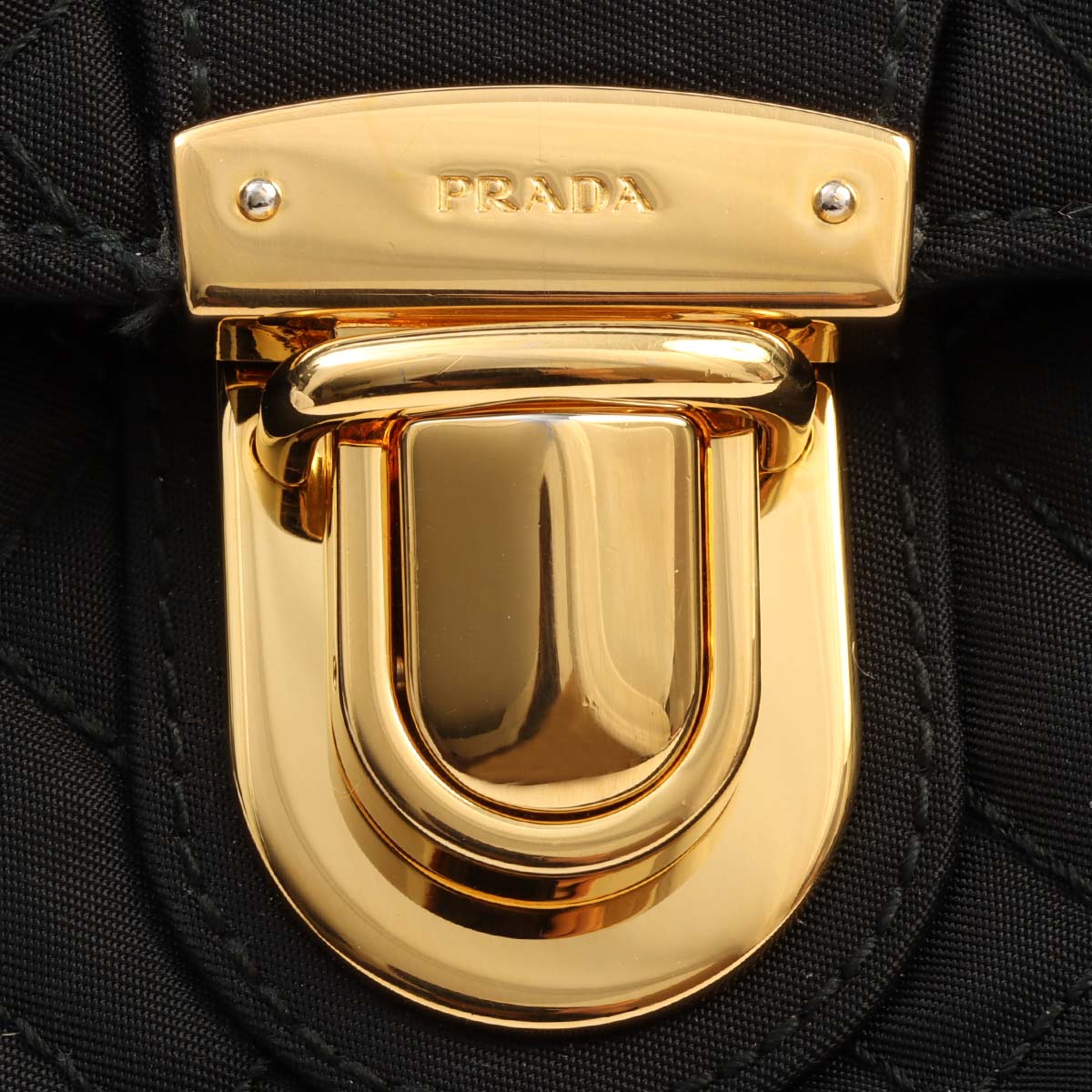 Nylon Logo Plate 2-Way Bag Black