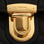Nylon Logo Plate 2-Way Bag Black