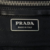 Studded Logo Plate Shoulder Bag Black