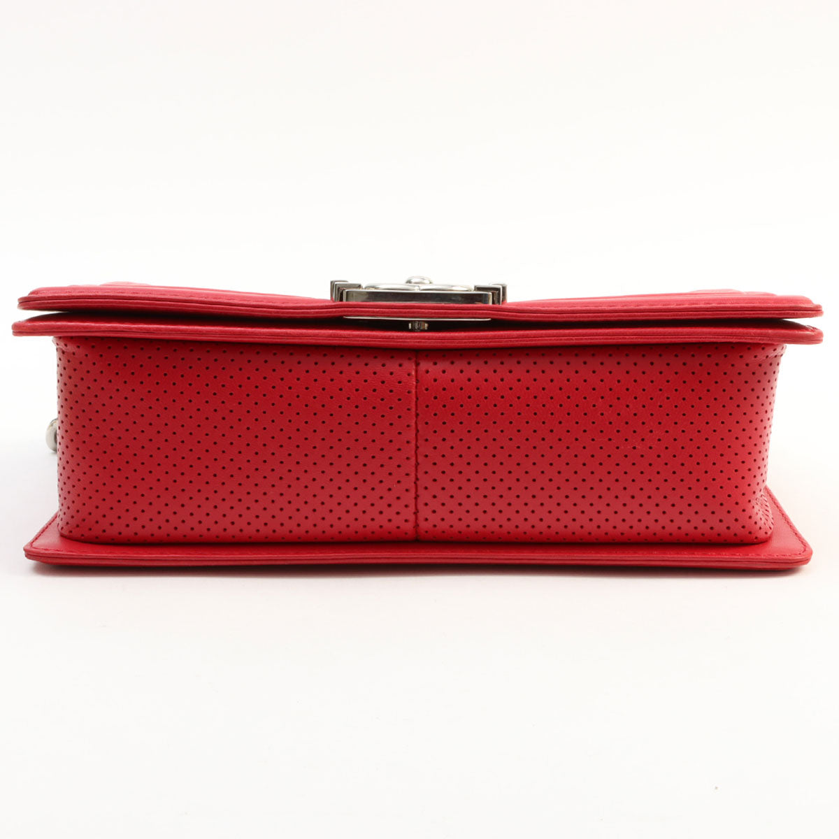 Chanel Perforated Boy Chain Shoulder Bag, Red, circa 2014
