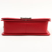 Chanel Perforated Boy Chain Shoulder Bag, Red, circa 2014