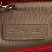 Chanel Perforated Boy Chain Shoulder Bag, Red, circa 2014