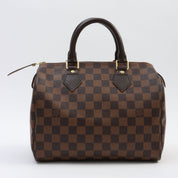 2014 Canvas Damier Speedy 25 Brown