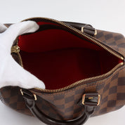 2014 Canvas Damier Speedy 25 Brown