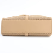 Jackie Punching Leather One-Shoulder Bag Beige