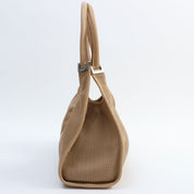 Jackie Punching Leather One-Shoulder Bag Beige
