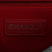 2015-ish Wool Matelassé Stitch CC Turn-lock Chain Shoulder Bag Gray