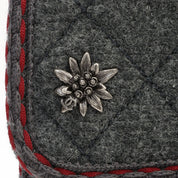 2015-ish Wool Matelassé Stitch CC Turn-lock Chain Shoulder Bag Gray