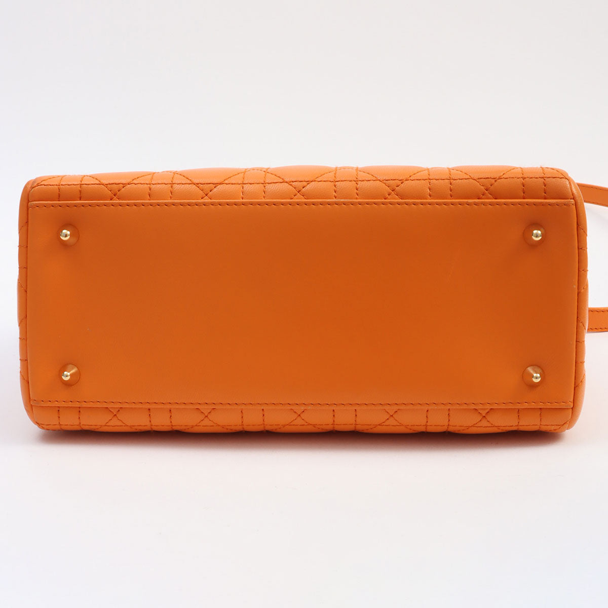 Lady Dior Cannage 绗缝 2 用包 M 橘色