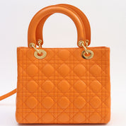 Lady Dior Cannage 绗缝 2 用包 M 橘色