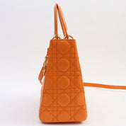 Lady Dior Cannage 绗缝 2 用包 M 橘色