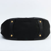 Nylon Logo Tote Bag - Black