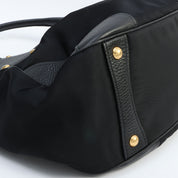 Nylon Logo Tote Bag - Black