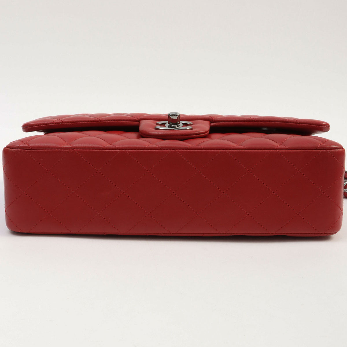 2014年頃製 クラシックフラップチェーンバッグ25cm レッド