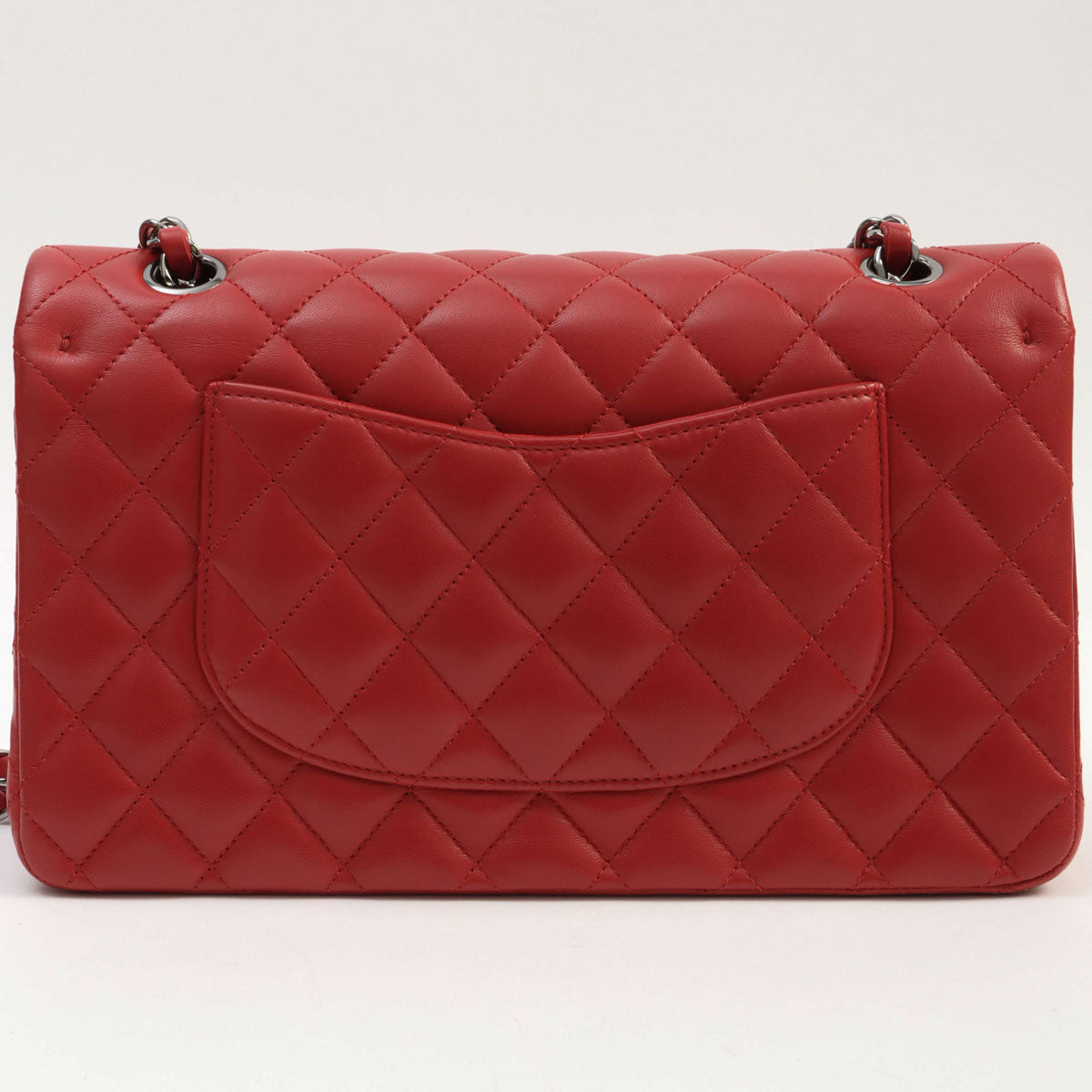 2014年頃製 クラシックフラップチェーンバッグ25cm レッド