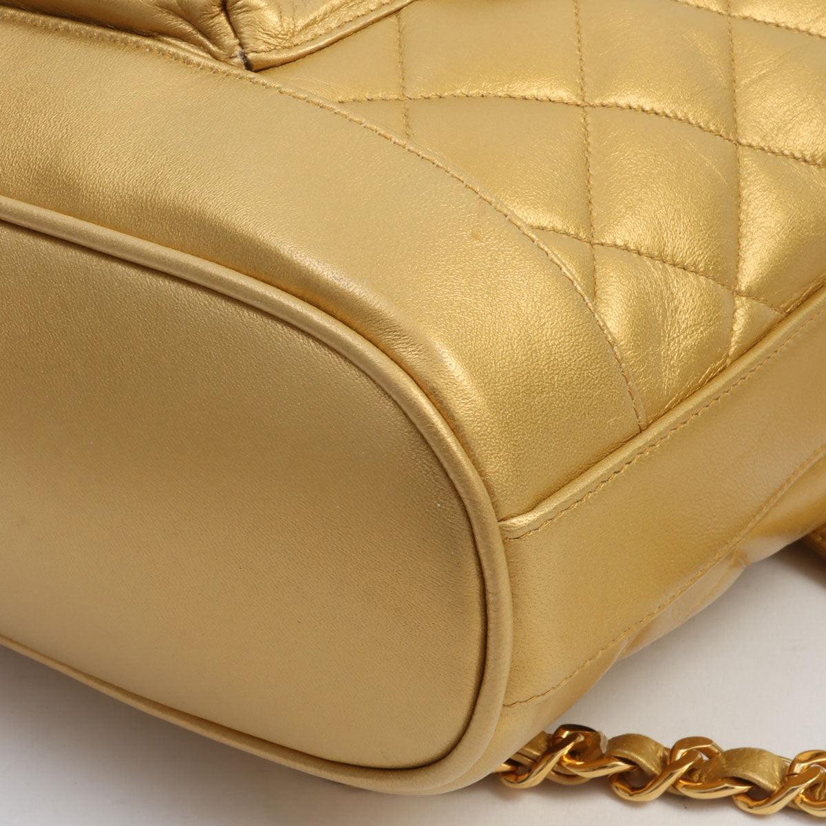 Circa 1992 Circle CC Turn-lock Backpack, Gold