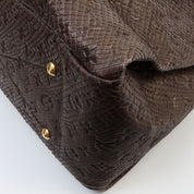 2010年产 Monogram Empreinte Python Artsy MM 棕色