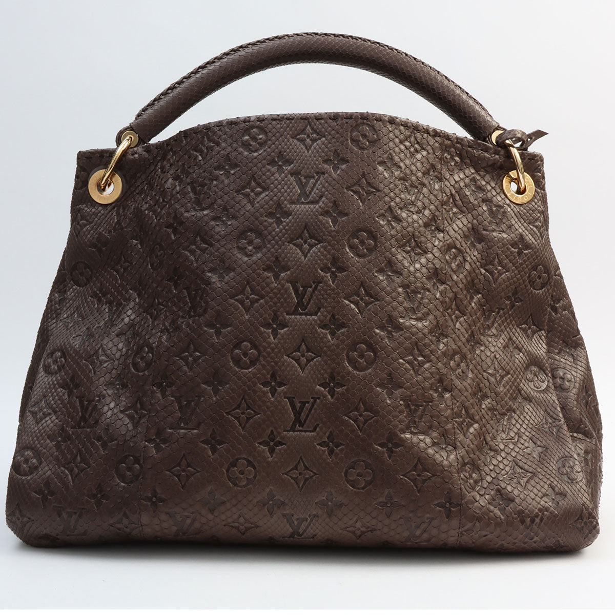 2010年产 Monogram Empreinte Python Artsy MM 棕色