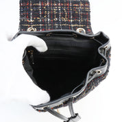Circa 2019 Tweed CC Turn-Lock Mini Backpack Black/Multi