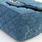 c. 2021 Denim Classic Flap Chain Mini Bag, Indigo