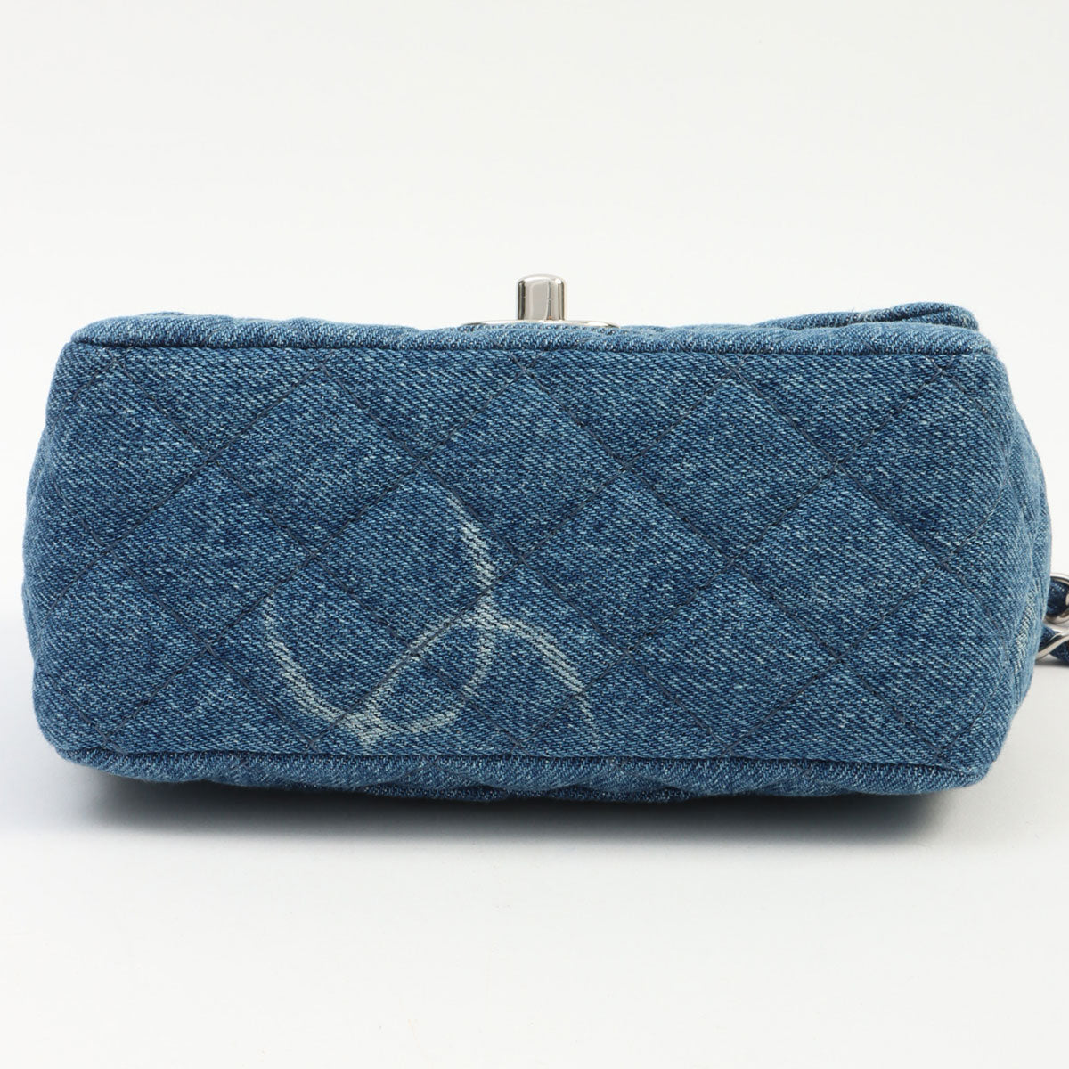 c. 2021 Denim Classic Flap Chain Mini Bag, Indigo