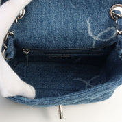 c. 2021 Denim Classic Flap Chain Mini Bag, Indigo