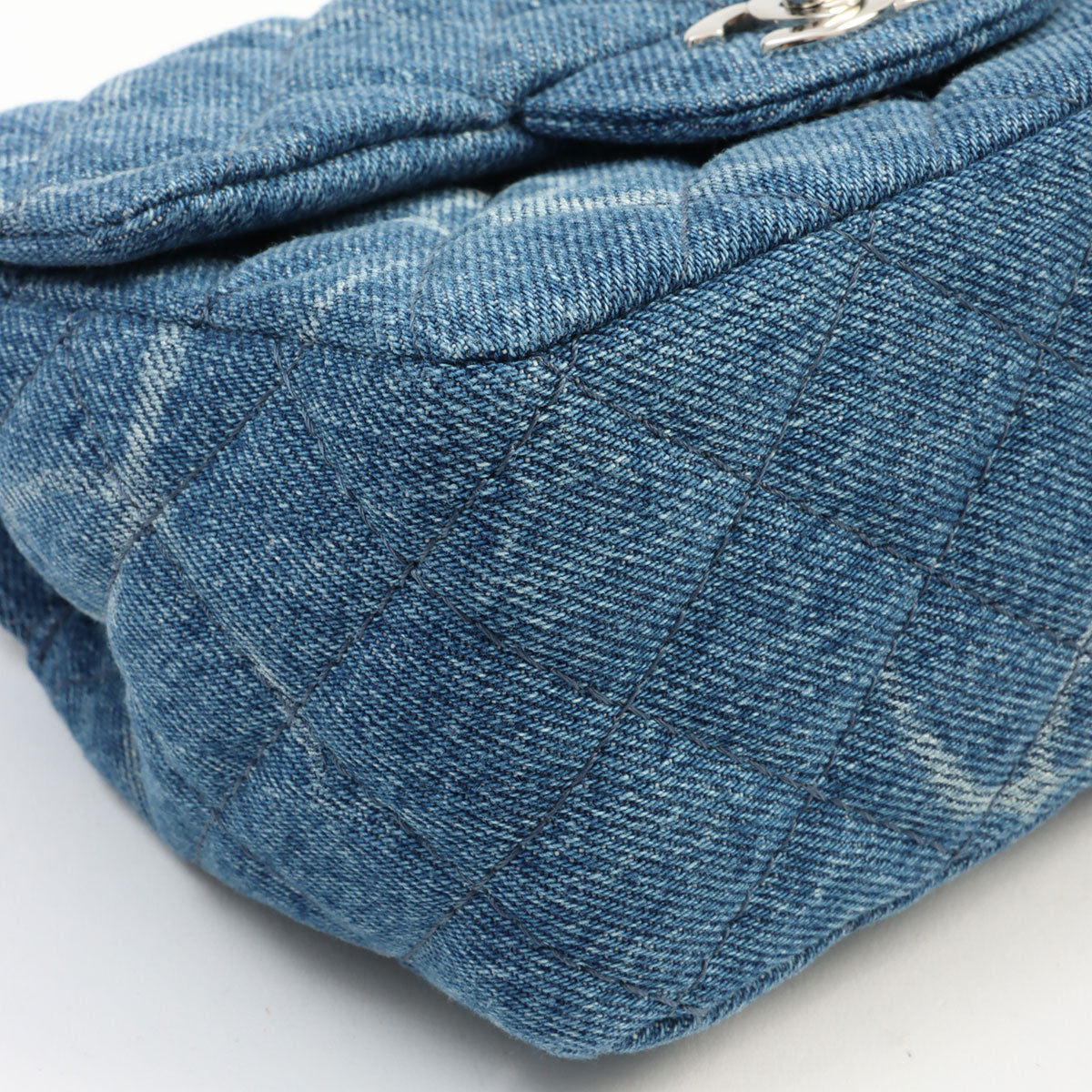 c. 2021 Denim Classic Flap Chain Mini Bag, Indigo
