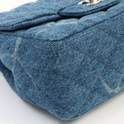 c. 2021 Denim Classic Flap Chain Mini Bag, Indigo