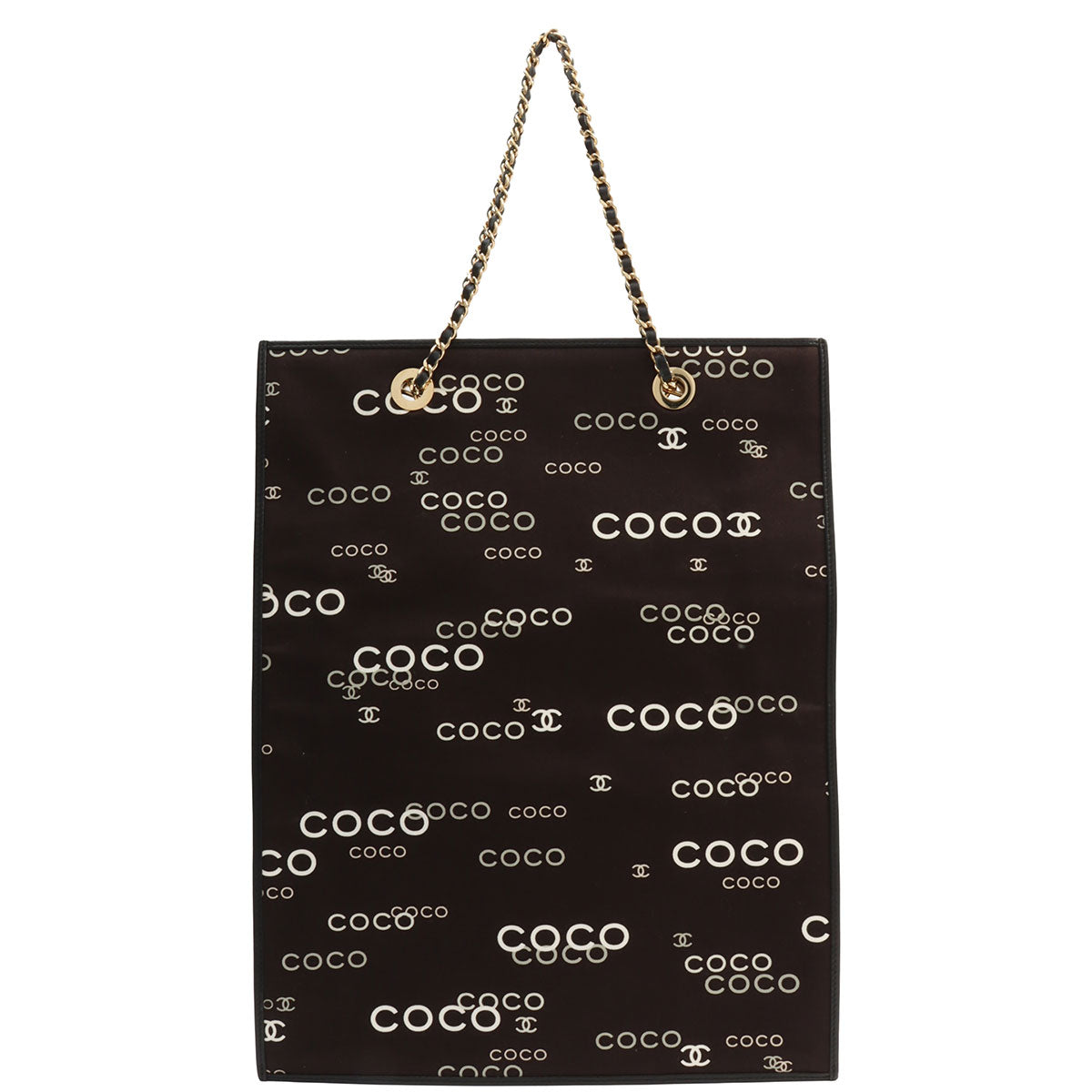 Circa 2001 Canvas CC Mark Logo Pattern Tote Bag Black