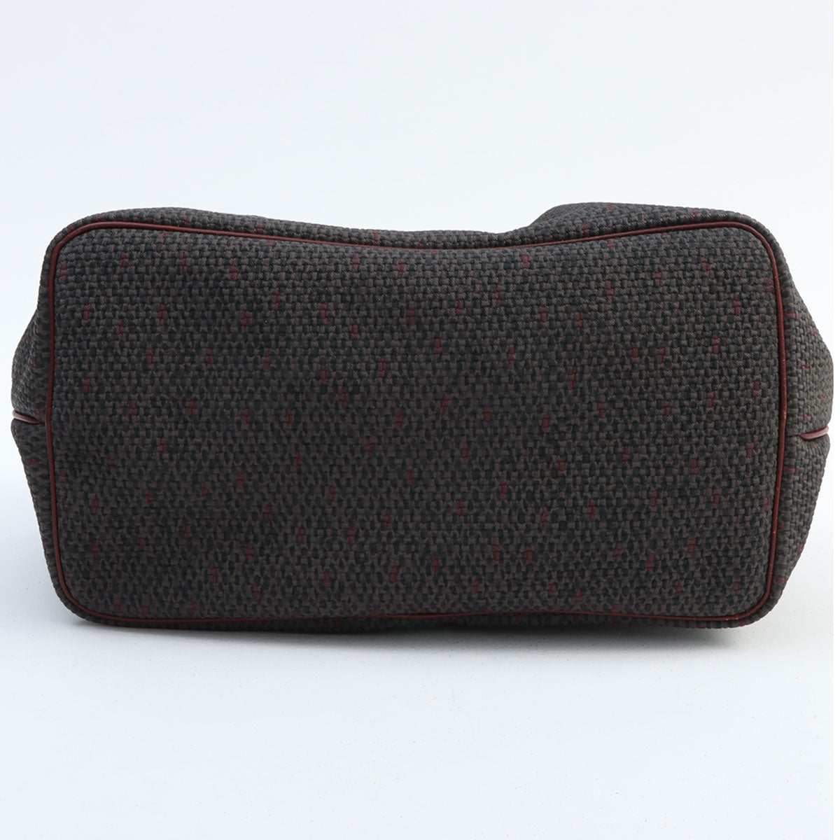 Logo Embossed Handbag Bordeaux/Brown