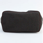 Logo Embossed Handbag Bordeaux/Brown