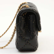 Chanel Matelassé Stitch CC Turn-Lock Chain Shoulder Bag, Black (circa 2015)