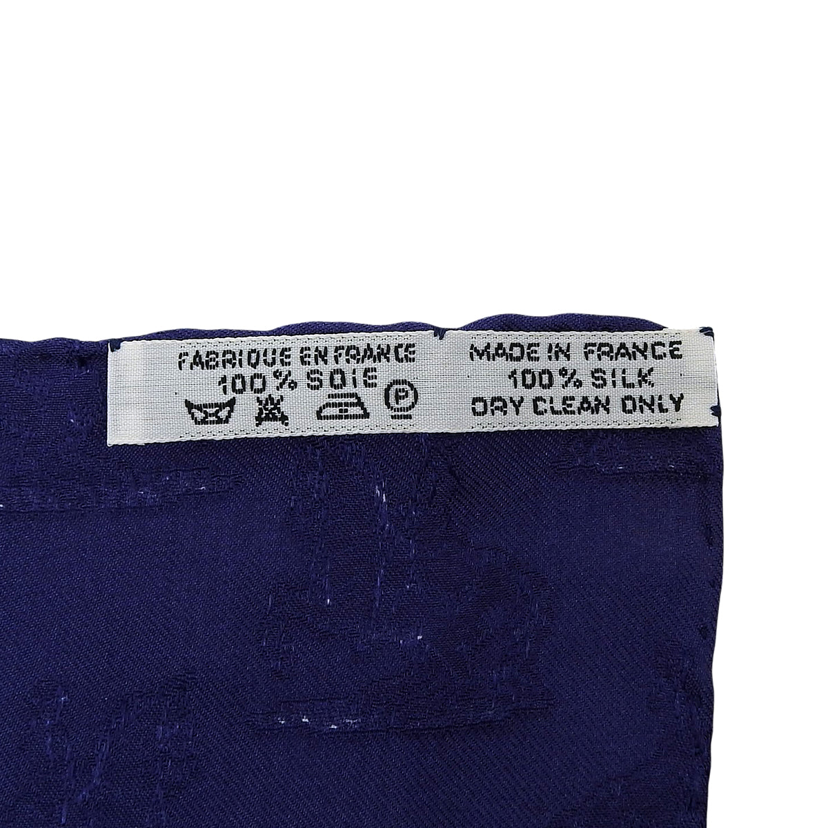 カレ90 L'INSTRUCTION DU ROYパターンスカーフ ネイビー/マルチ