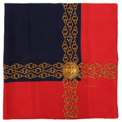 CC Mark Chain Pattern Scarf Red/Navy