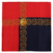 CC Mark Chain Pattern Scarf Red/Navy