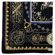 Carré 90 Lvdovicvs Magnvs Scarf Black/Yellow/Blue
