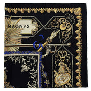 Carré 90 Lvdovicvs Magnvs Scarf Black/Yellow/Blue
