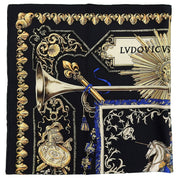 Carré 90 Lvdovicvs Magnvs Scarf Black/Yellow/Blue