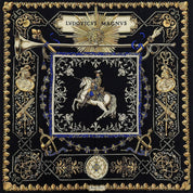 Carré 90 Lvdovicvs Magnvs Scarf Black/Yellow/Blue