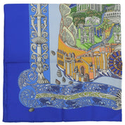Carre 90 Atlantis Scarf Blue/Multi