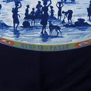 Carré 90 Cavaliers Peuls Pattern Scarf Navy/Multi