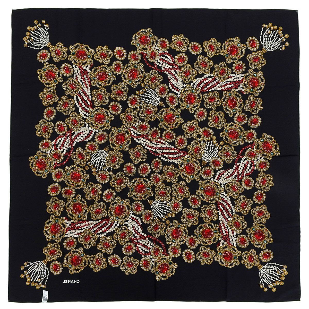 Gripoix Jewel Pattern Scarf Black/Multi