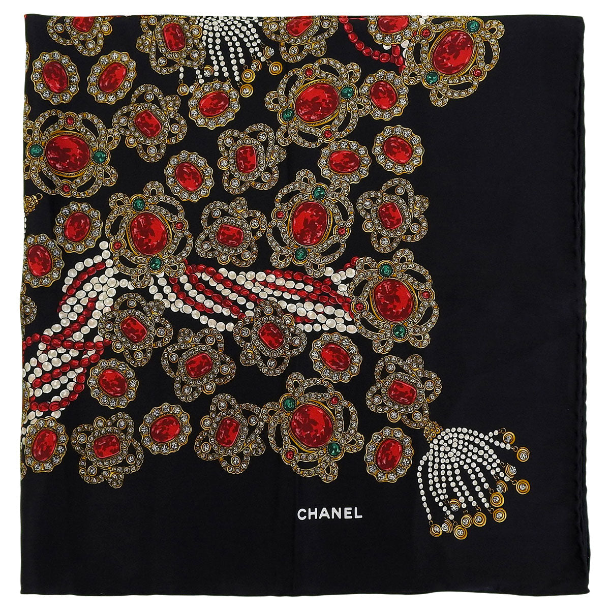 Gripoix Jewel Pattern Scarf Black/Multi