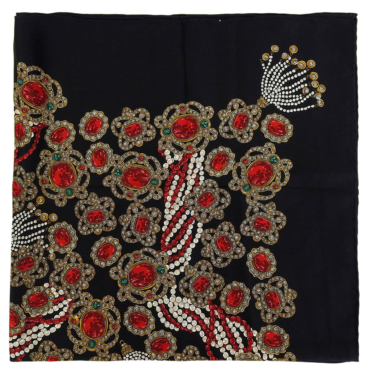 Gripoix Jewel Pattern Scarf Black/Multi