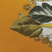 Carré 90 Silk Scarf l'ARBRE de SOiE Orange/Multi