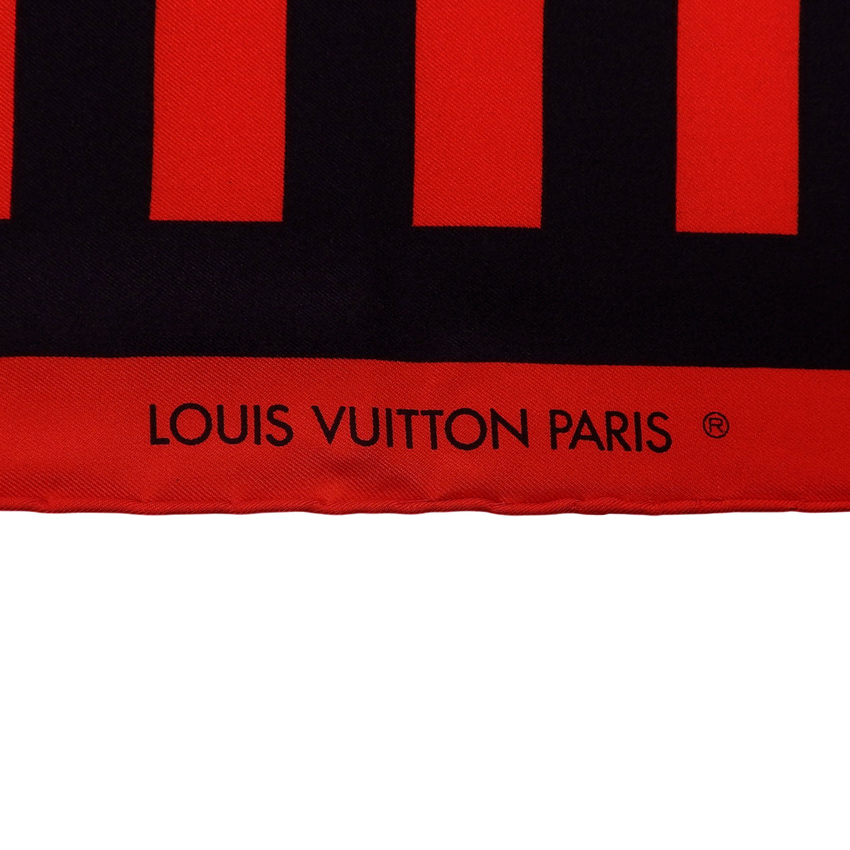 Stripe Pattern Scarf - Red/Black/Multi