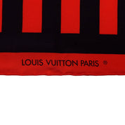 Stripe Pattern Scarf - Red/Black/Multi