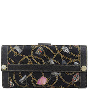 Icon Charm Long Wallet Black