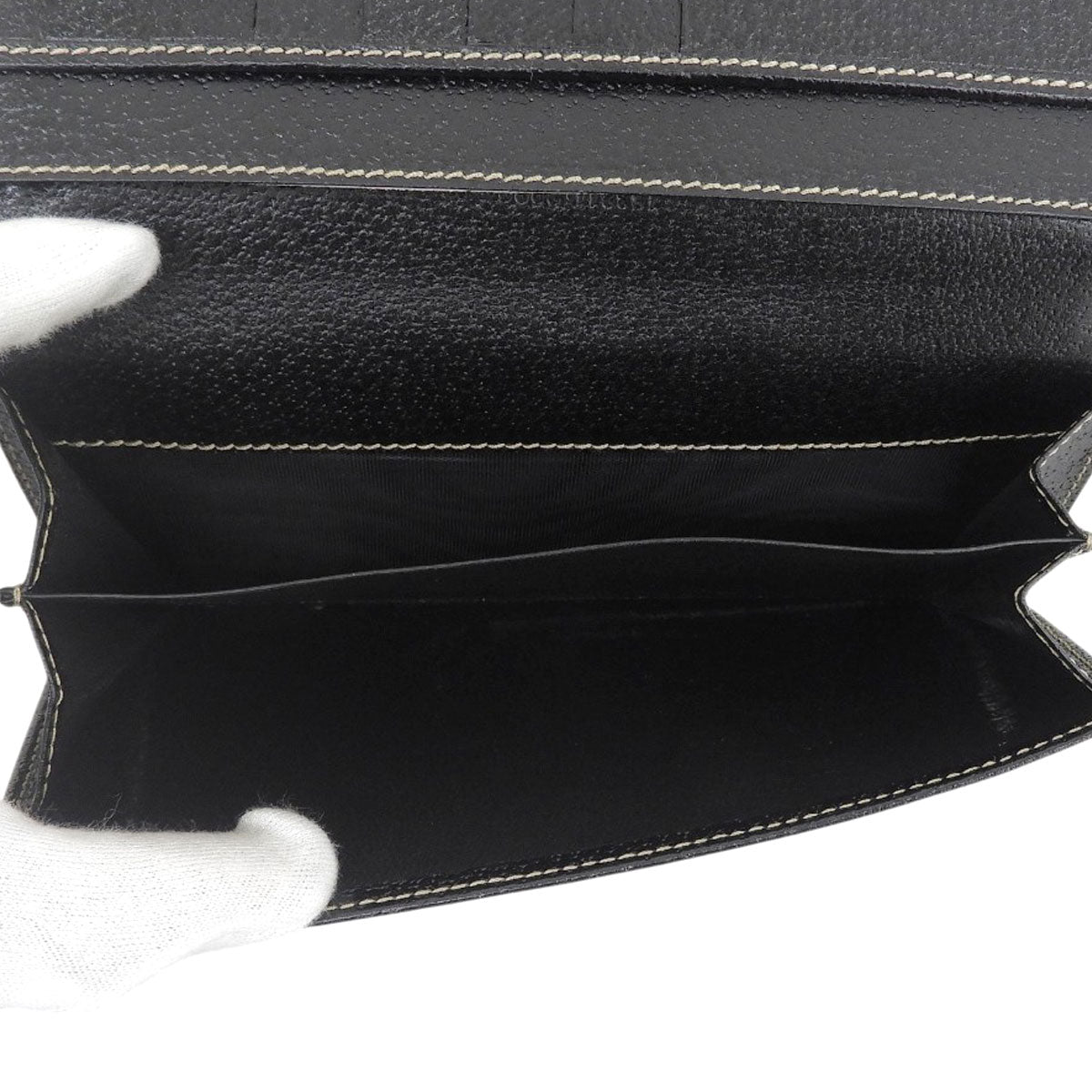Icon Charm Long Wallet Black